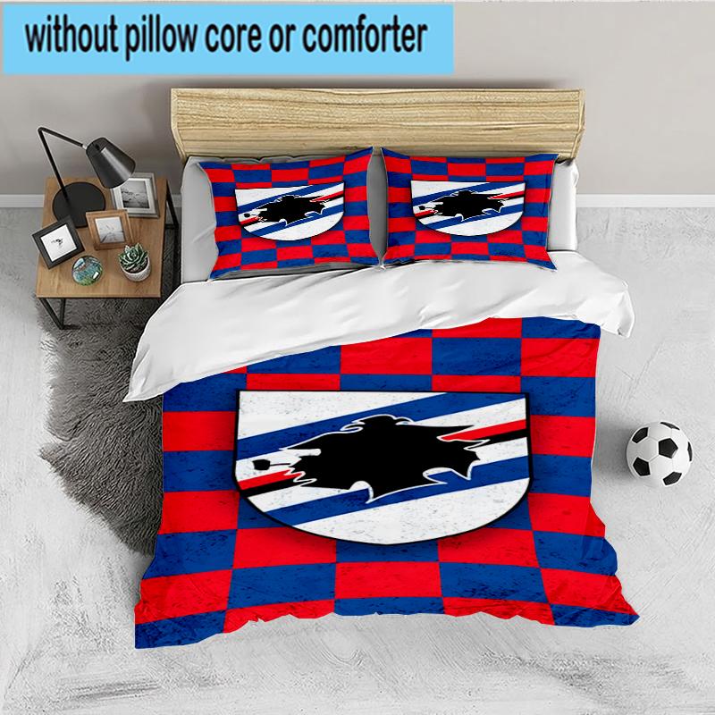3PCS Sam-pdoria Team Emblem Bedding set,Ideal for1pc Duvet Cover And 2pcs Pillowcases Perfect for Christmas gift,Ideal for Bedroom, Dormitory