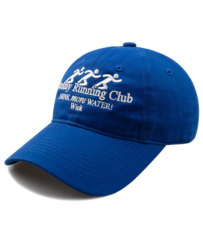 Кепка-бейсболка Wig Sunday Running Club, постиранная - Синяя