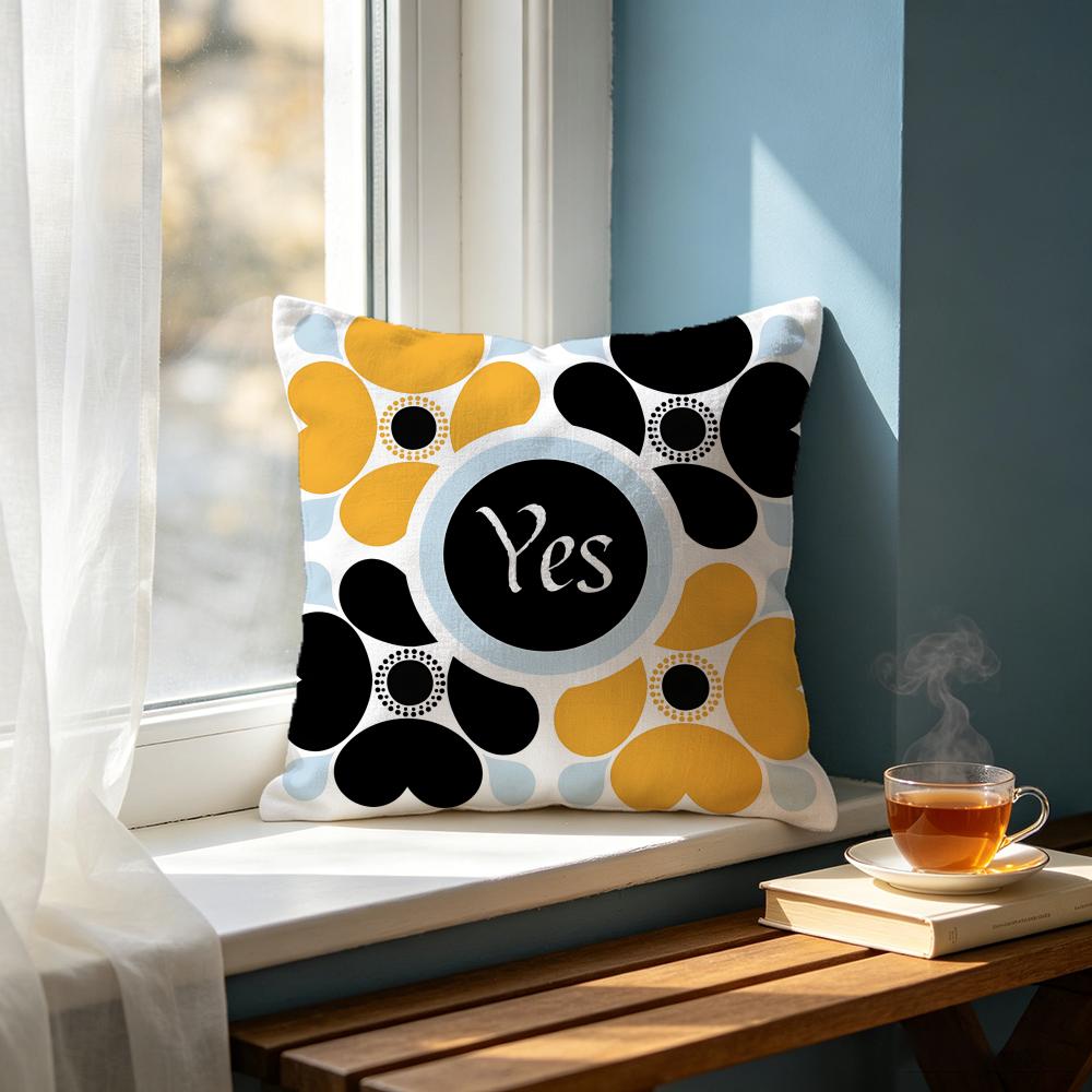 Art MMinimal Hand Drawn Flower Text Cushion Cover Cushion Cover Set Pcs x x x Pillowcase Decorative Sofa Home Decor
