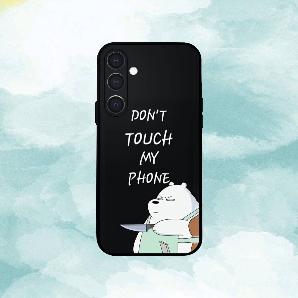 1PC Dont Touch My Phone Phone Case For Samsung A73,72,71,53,52,51,22,91,80, Soft Black Cover