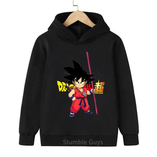 Dragon Ball Goku Ultra Instinct Blue Print Hoodie Kids Boys Girls Pullover Hooded Sweatshirt Anime Children Streetwear Tops