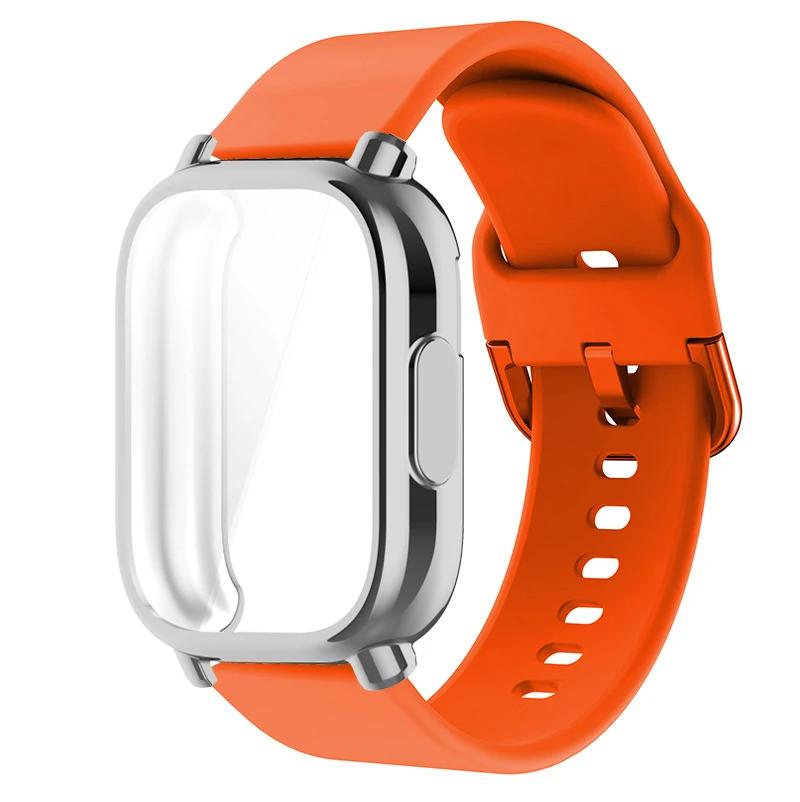 Защитный чехол+силиконовый ремешок для Xiaomi Redmi Watch 5 active/5 Lite Полное покрытие экрана ТПУ Мягкий чехол и дышащий спортивный ремешок