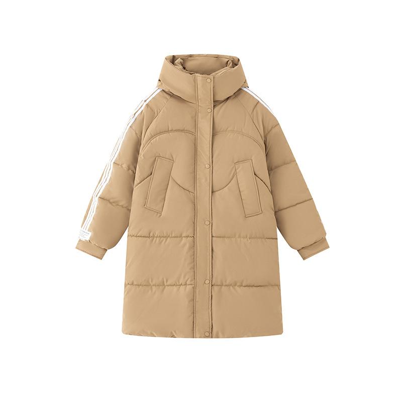 Длинная Зимняя Новая Корейская Версия Куртка Свободная Модная Куртка с Хлопковой Подкладкой Утепленная Куртка с Хлопковой Подкладкой