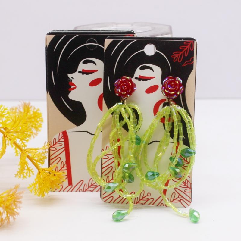 50pcs 5x9cm Earrings Cards Paperboard Jewelry Newest Arrived Popular Display Cardboard Hot Sale Fashion Design Delicate Cards