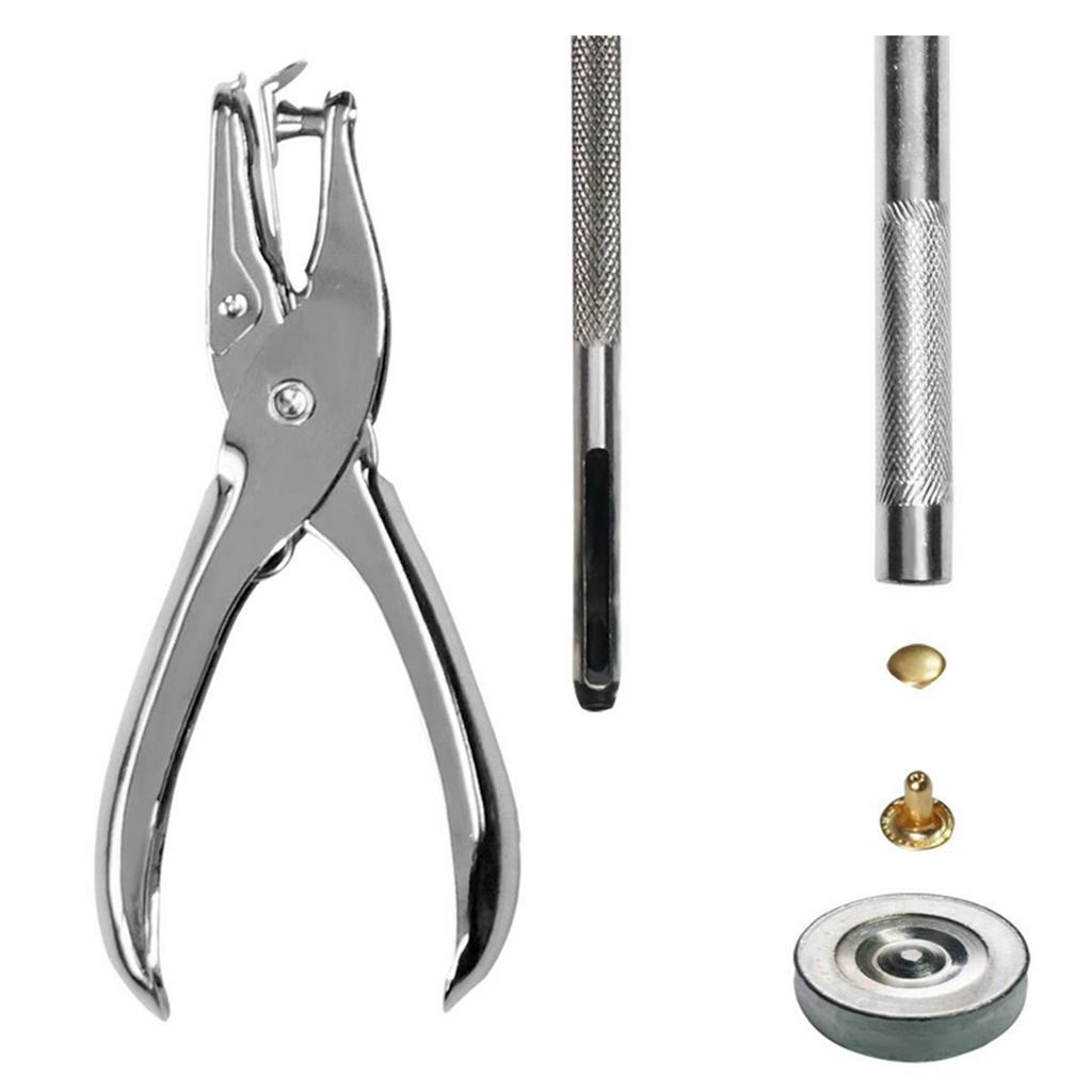 300 комплектов кожаных заклепок, заклепок с двойной крышкой, трубчатых металлических шпилек с пуансонами, набор крепежных инструментов для