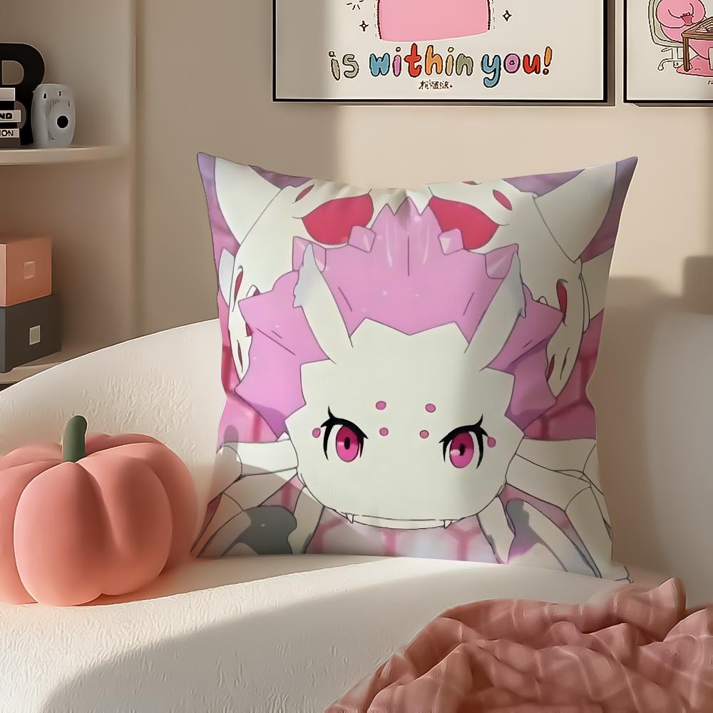 Anime SSo Im a Spider So What Cushion Cover Pillowcase Short Plush Invisible zipper Room Sofa Cushion Cover