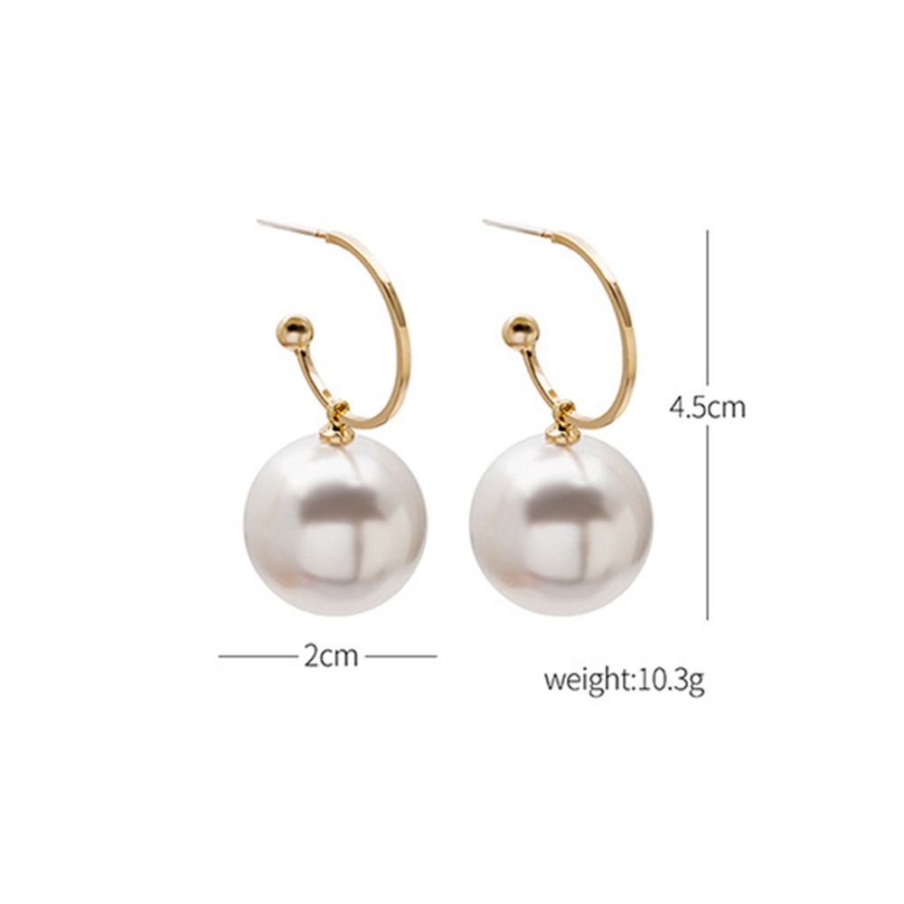 Модные серьги-гвоздики с большим жемчужным шаром, очаровательный дизайн, жемчужные серьги-гвоздики, жемчужное кольцо для ушей, свадебное кольцо