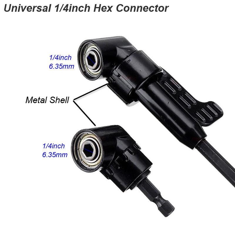 Держатель для угловой отвертки, магнитная электрическая дрель, регулируемый удлинитель 105 градусов, адаптер для отвертки 1/4