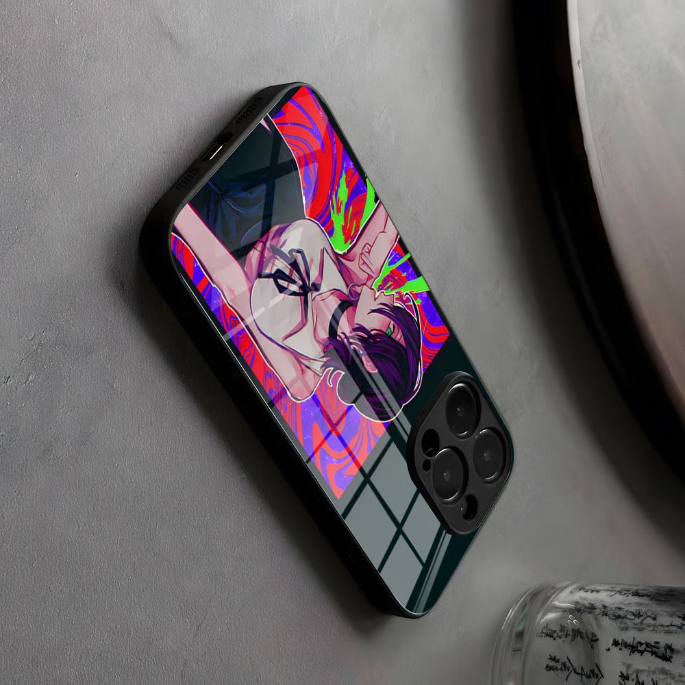 Reze Beauty Японское Аниме Чехол для Телефона Стекло Для IPhone17 Air 16 15 17 14 Pro Max 13 12 Простой Стиль 11 X XS XR Plus Для Samsung S 2