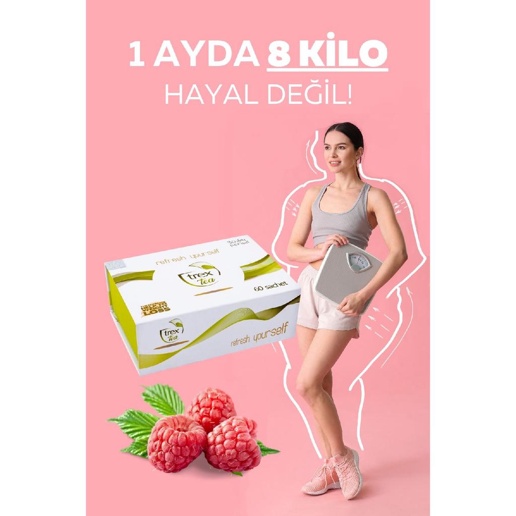 Детокс-чай со вкусом малины, способствующий снижению веса, 1 месяц