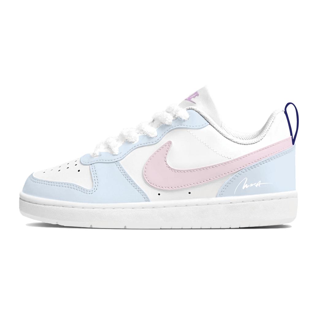 Nike Court Borough Maris Sal Gummies Low top Skateboard Shoes Women's Blue Pink FV8120-141(Team1121-)
