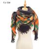 Autumn and Winter New Thickened Warm Circled Yarn Prickly Wool Plaid Square Scarf Scarf Female