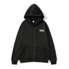 США с принтом на молнии толстовка с капюшоном большого размера уличная женская толстовка женская толстовка с капюшоном карман длинный рукав США с принтом на молнии толстовка с капюшоном