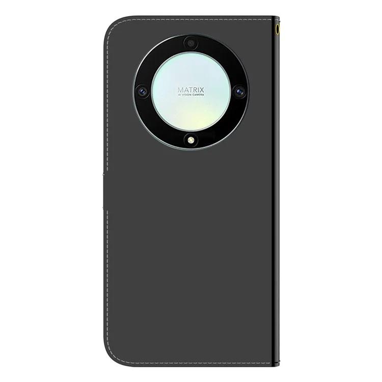 For Honor X40 5G / X9a 5G / Magic5 Lite 5G Anti-scratch Phone Case Stand Mirror-like Surface Flip Leather Phone Wallet Cover