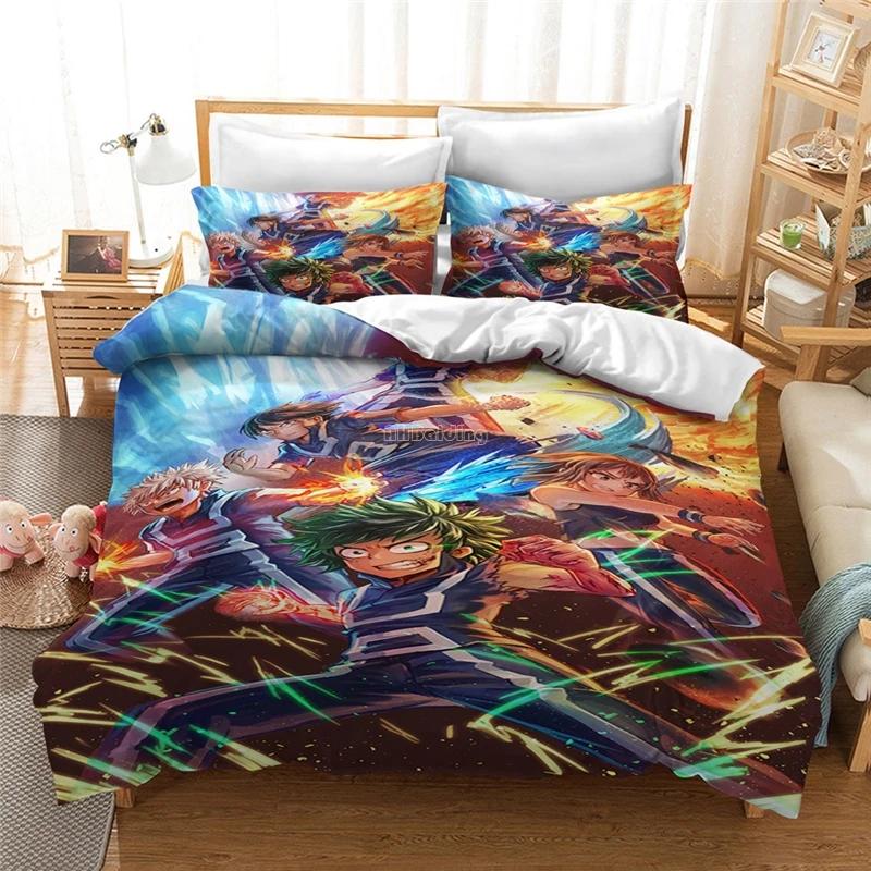 Midoriya Izuku 3d Duvet Cover Set Anime My Hero Academia Printed Bedding Set Постельное белье Постельное белье Одеяло Покрывало Декор для дома