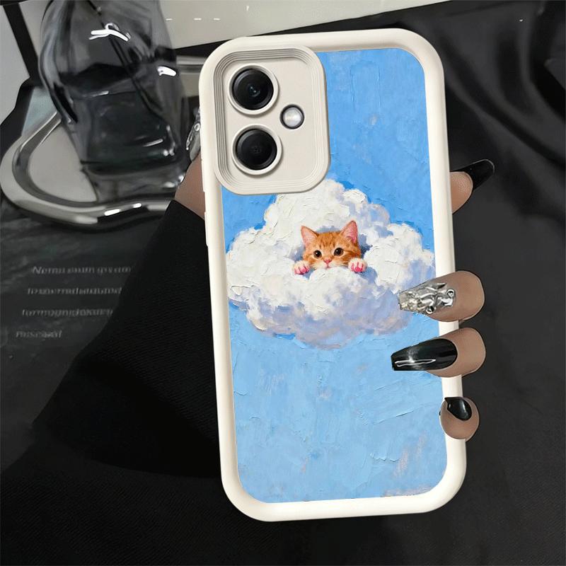 Милый котенок Мультяшный Мягкий Чехол для Телефона для Xiaomi Redmi Note 15 14 13 12 11 Pro Plus 10S 11S 4G 11T 5G Оболочка Силиконовый Funda
