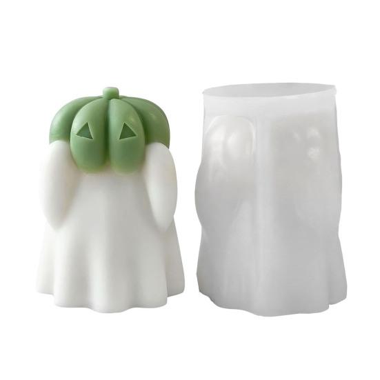 Форма для свечи на Хэллоуин 3D Привидение Тыква Силиконовая форма для эпоксидной смолы