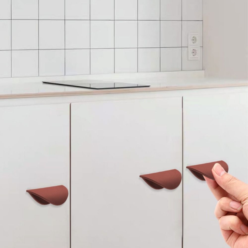 Self-Adhesive Cabinet Knobs Pull Semicircle Shape Drawer Handle Nordic Door Handle  Kitchen