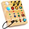 2 Year Old Birthday Gift Busy Board Switchboard Educational Toys Montessori Toy Sensory Board with 12 Switches 12 LED Kids Christmas 2 3 Year Old Boys