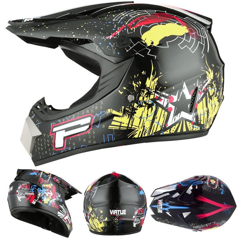 Full Face Motorcycle Helmet Off-Road Karting Mountain Downhill Racing - Adult Mens Cycling Safety Gear