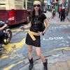 Street sense round neck slim fit fashion hole T T