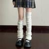 Women's Extended Length Over-the-Knee Socks, Japanese Lolita Fashion, Autumn/Winter JK School Style, Warm Scrunched Socks with Knee Pads