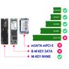 Адаптер USB для NVMe M.2 NVMe на USB 3.1 Адаптер SSD 10 Гбит/с USB3.1 Gen 2 Чипы RTL9210 для M-ключа M2 NVMe 2230 2242 2260 2280 M.2 SSD