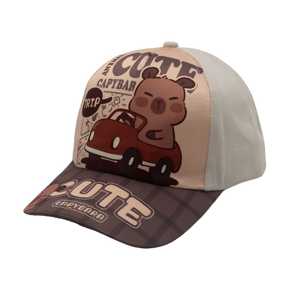 Capibara Themed Baseball Cap for Children, Breathable and Cute. Capibara Hat for Outdoor Sun Protection