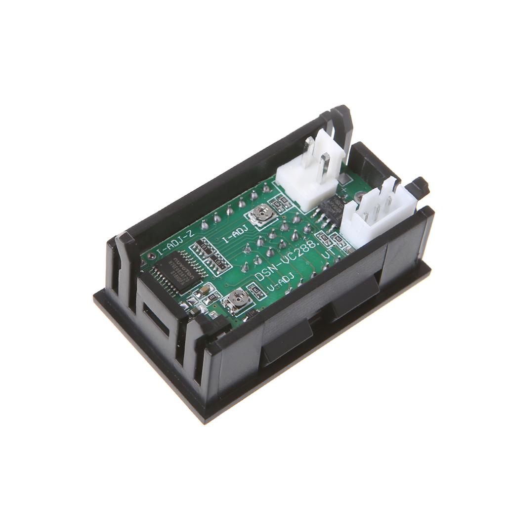 0.28'' Digital Voltmeter Ammeter DC 100V 50A Voltage Current Shunt Volt Amp Meter Tester 3 Bits Dual LED Display Pan