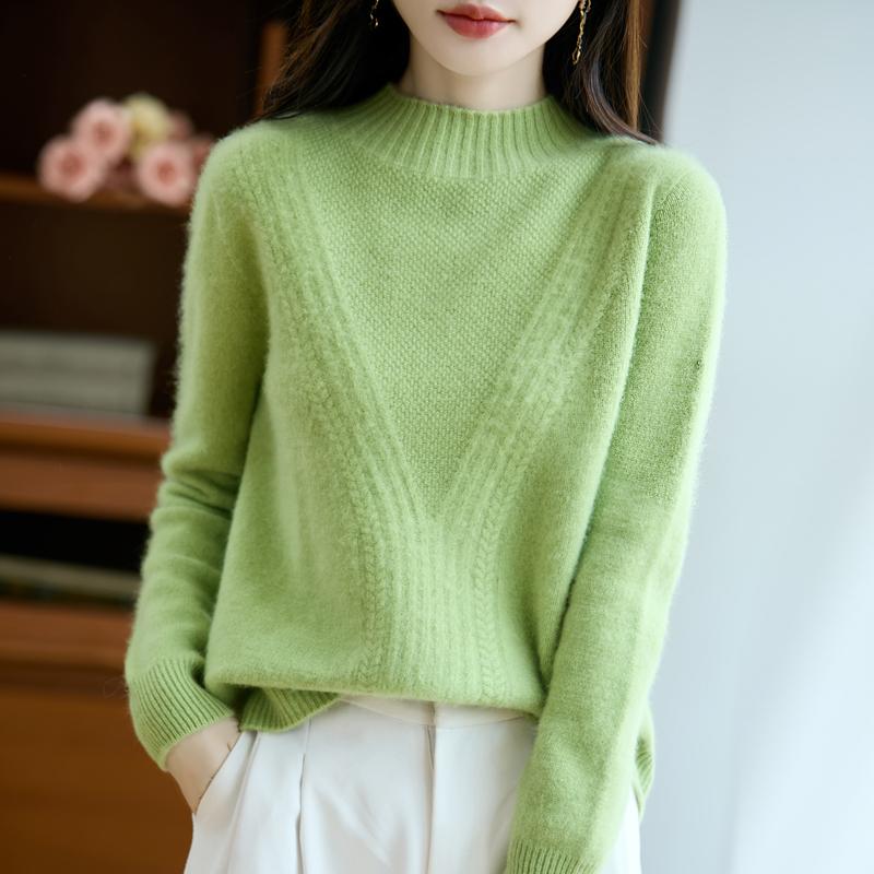 Женский кашемировый свитер Qinghe кашемир 30% кашемир 70% шерсть осенне-зимний пуловер теплый и модный