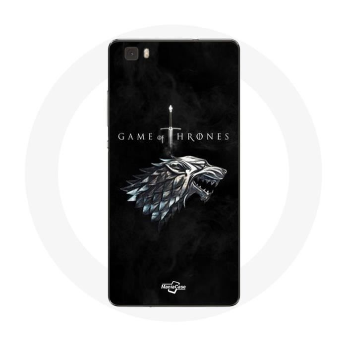 Coque pour Huawei P8 Game of Thrones Saison 8 Le Trône de Fer La maison Stark Logo L'hiver arrive