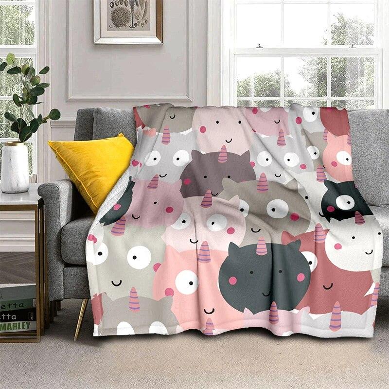 Мягкая плюшевая кровать с мультяшными животными, тонкие одеяла для пикника с героями мультфильмов, современное фланелевое одеяло Gedruckt Bettdecke Geschenk