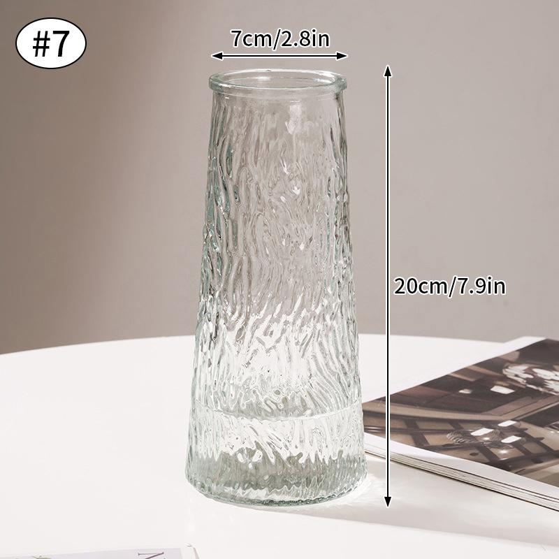 Clear Glass Vase Large Modern Flower Vase Hydroponic Plant Vases for Wedding Centerpieces Dining Table Living Room Decorations