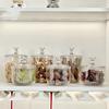 900/1400ML Clear Sealed Jar with Bear Handle Airtight Lid Large Capacity Multi-functional Dry Goods Nuts Grain Cereal Seasoning Tea Leaf Container