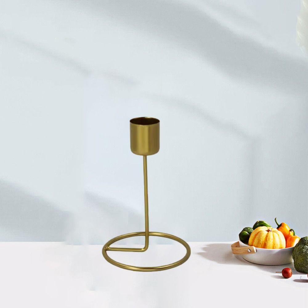 Exquisite Metal Candlestick Iron Art Single Head Candlestick Gold Candle Holders  Home Decor