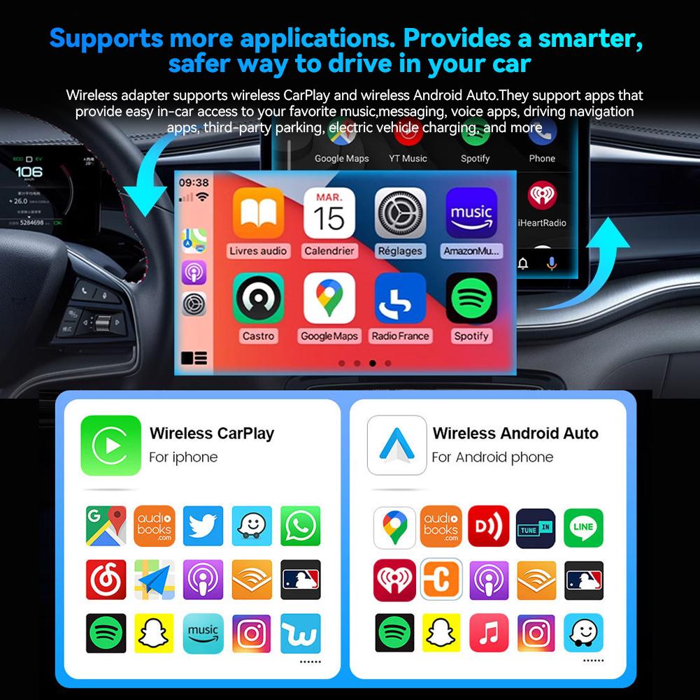 Universal 2 In 1 Wireless CarPlay Adapter Wireless Android Auto Adapter #468983