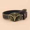 Western Cowboy Cowhead Belt - Retro Punk Style for Men