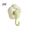 Quiet Hanging Hook Suction Cup Bright Petal Design Strong Hold No Drill Wall Washable Multipurpose for Bathroom Kitchen Towel Coat Dorm Room