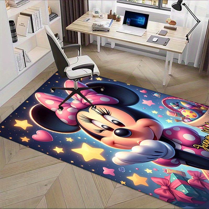 Minnie Mouse,Polka Dots,Stars Office Carpet Soft Polyester Entrance Carpet Washable Non-slip Machine Washable Indoor Carpet Living Room Bedr