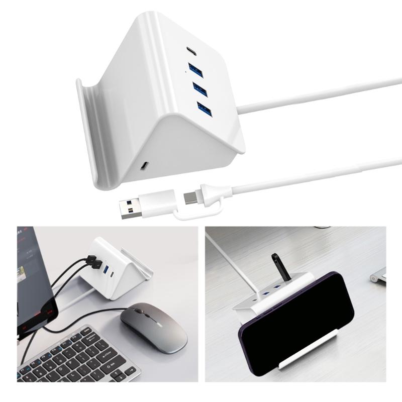 USB-концентратор 5 Гбит/с, 3 порта USB 3.0 и адаптер Type-C с подставкой, несколько портов для компьютеров, планшетов и игровых консолей