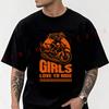 Cotton T Shirt Casual Girls Love To Ride Graphic Motorcycle T-shirt Summer Short Sleeves 2026 Men Tshirt Tops Clothing Tee