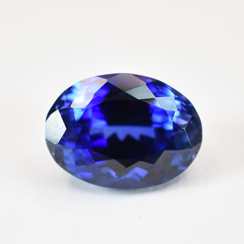 Natural Blue Tanzanite Loose Gemstone High-Quality 14.80 ct Deep for Jewelry Making and Crafts