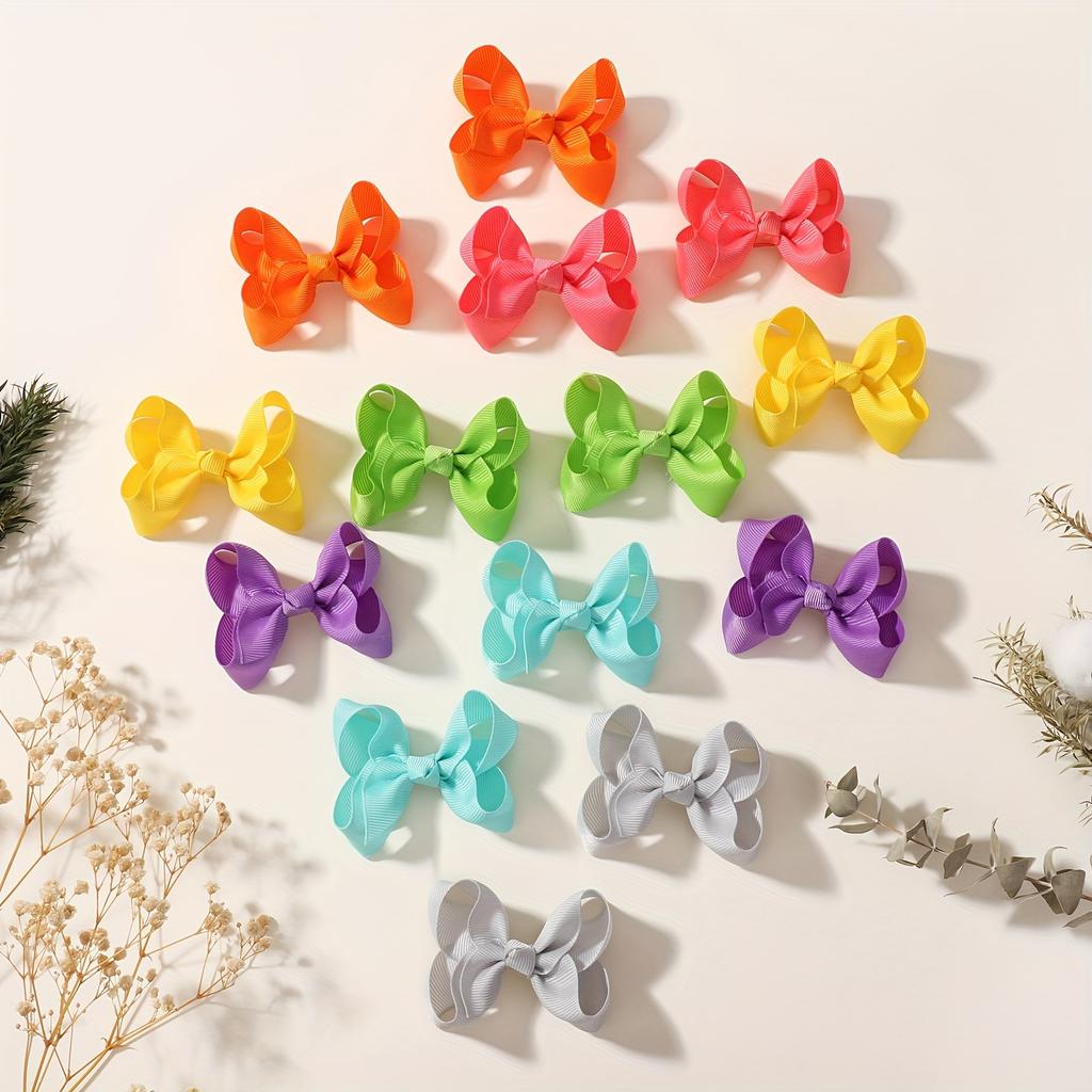 high quality60pcs 3 Inch Hair Bows For Women Grosgrain Ribbon Hair Accessories With Hair Clips For Teens In Pairs