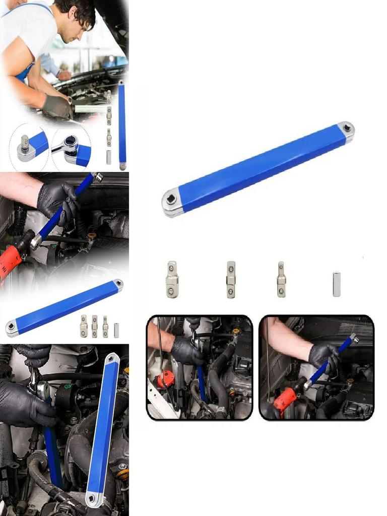 High Carbon Steel 15-inch Offset Extension Wrench Multi-functional Adjustable Tool