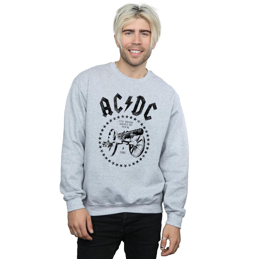 AC/DC Mens We Salute You Cannon Sweatshirt