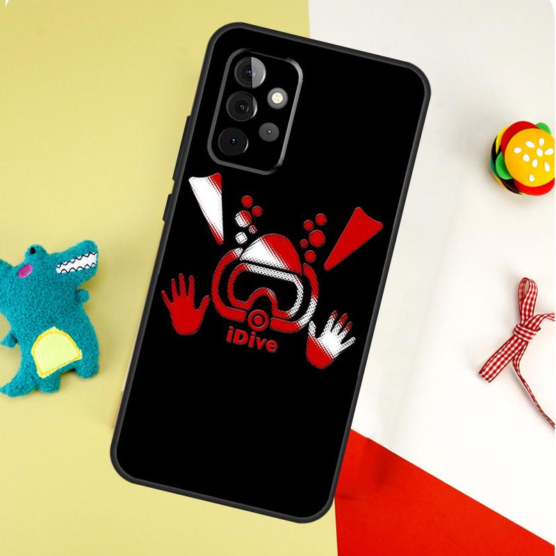 Diver Down Scuba Flag For Samsung Galaxy A53 A33 A13 A54 A34 A14 A55 A35 A15 A05 A06 A16 A22 A32 A52 Phone Case