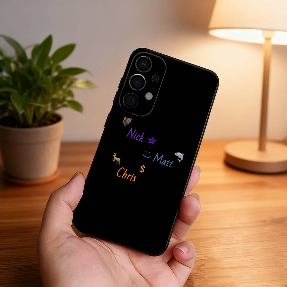 Чехол для телефона Sturniolo Triplets для Samsung S25, S24, S21, S22, S23, S30, Ultra, S20, Plus, Fe, Lite, 5G Черный