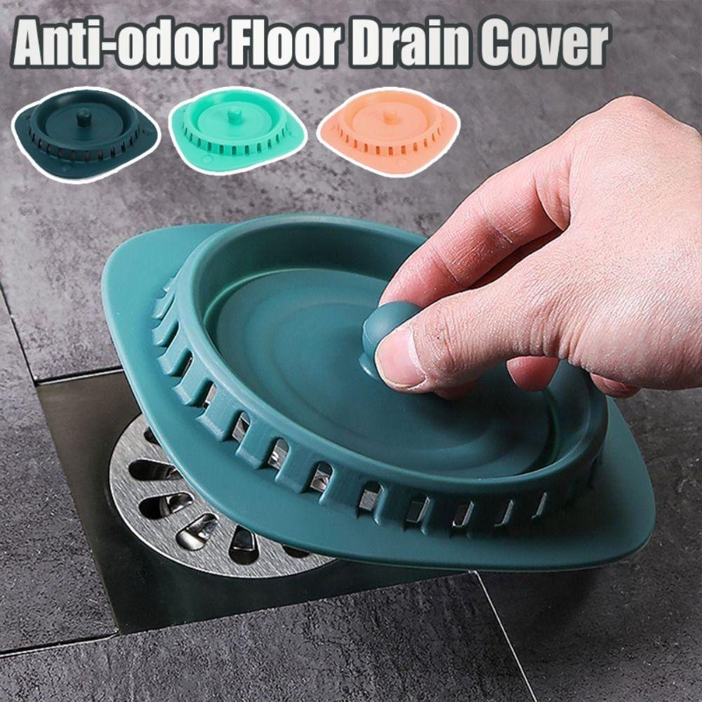 Portable Silicone Floor Drain Cover Press Type Anti-odor Sewer Anti-Clogging Strainer Kitchen Sink Filter