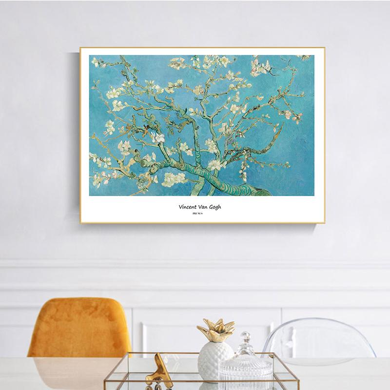 Van Gogh Canvas Painting Famous Starry Night Poster Wall Art Pictures Almond Blossom Posters And Prints For Living Room Home Decor No Frame