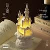 Аромадиффузор-ночник «Облачный сказочный замок» с гипсовым 3D-печатным украшением в подарочной коробке